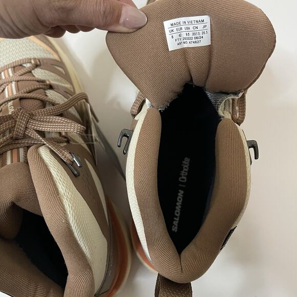 NEW! Salomon X Ultra 360 Edge Mid GTX Women’s Boots Shortbread 474627 US 9.5 - Picture 6 of 7